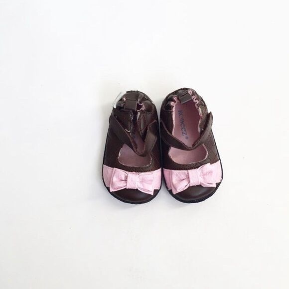 Robeez semi-hard bottom Mary Jane shoes EUC size 2 - Picture 1 of 3